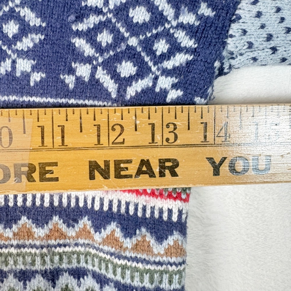 Hanna Andersson Sweater Dress Kids 120 Blue Excellent‎ Fair Isle Nordic Knit - Picture 3 of 10